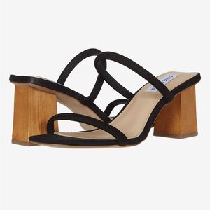 Steve Madden Black Honey Heeled Sandal - 6.5